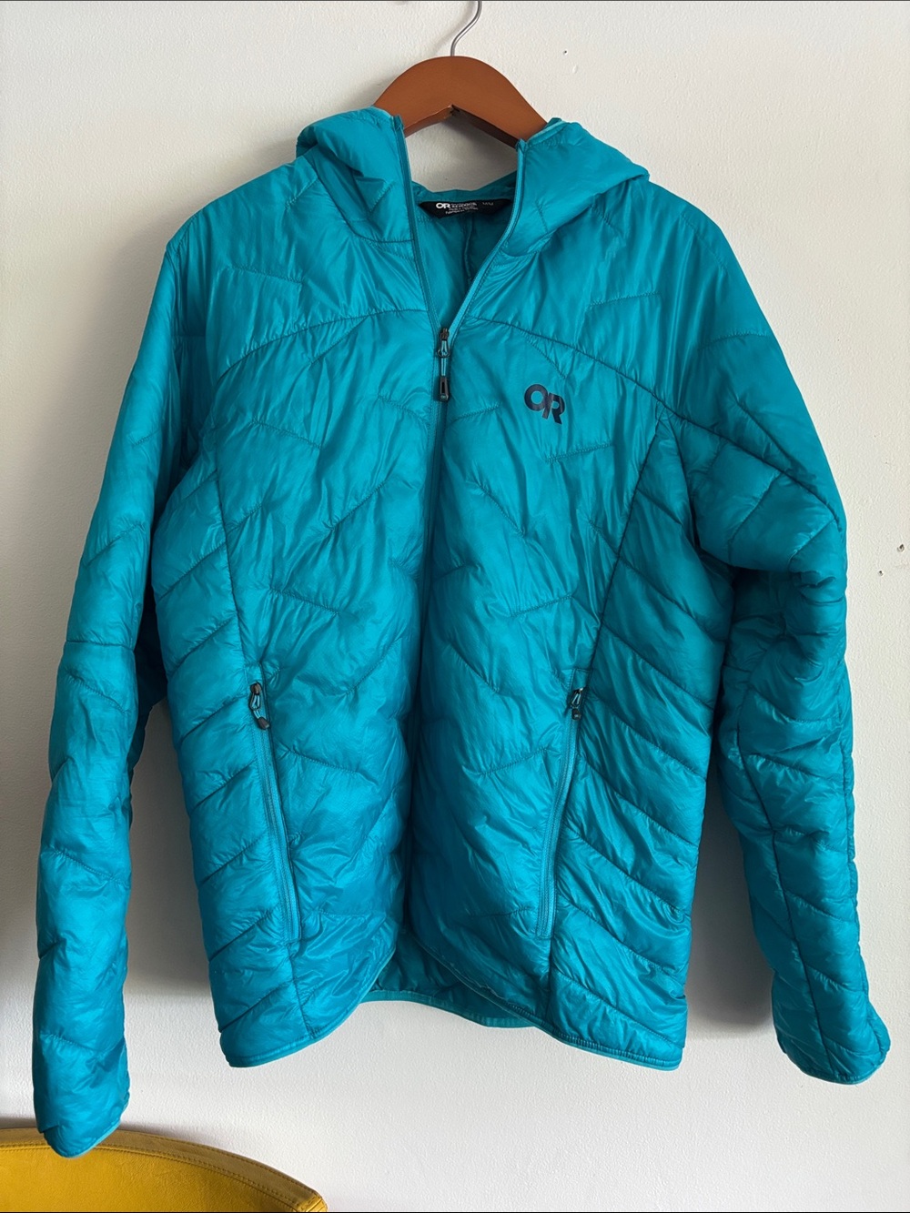 Outdoor Research Teal Hooded Insulated Puffer Jacket